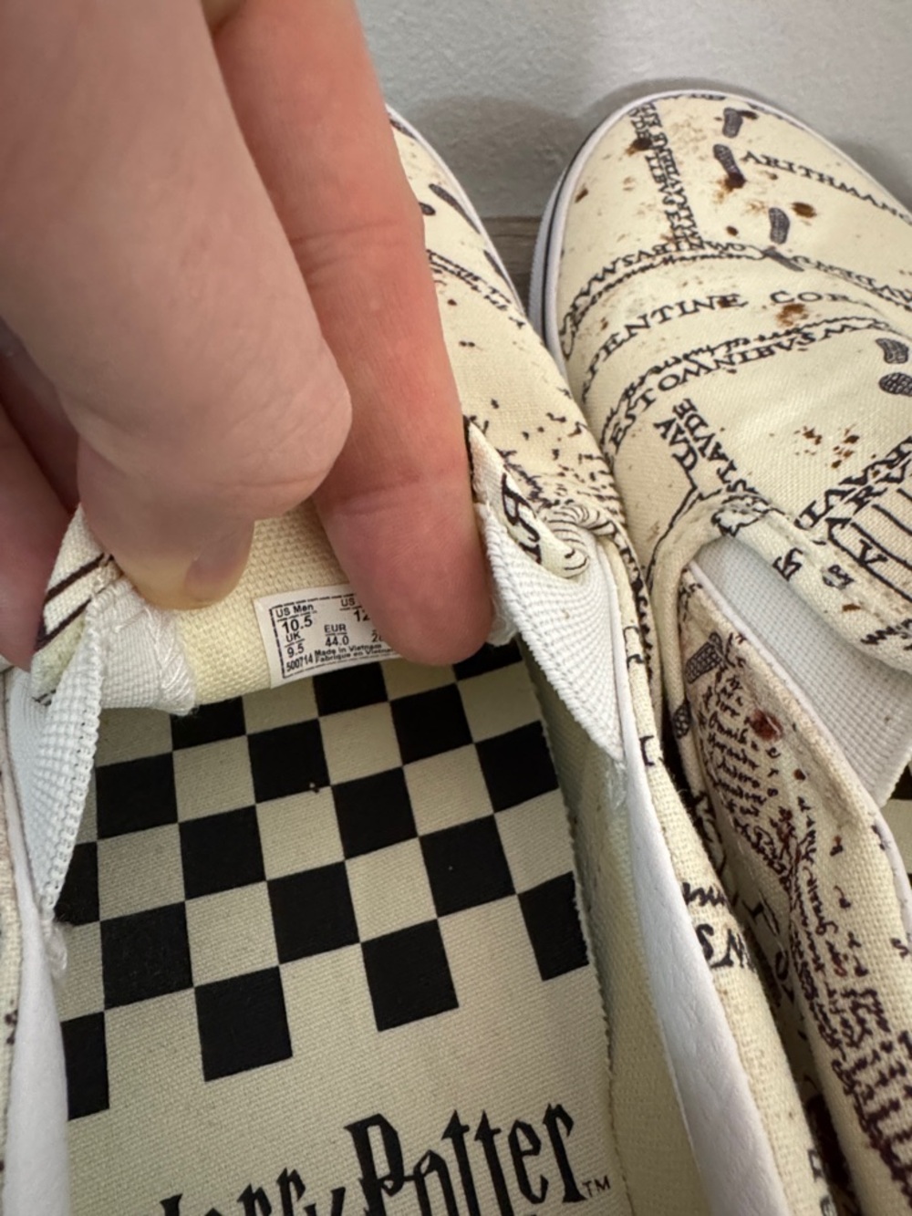 Vans x Harry Potter Marauder's Map Classic Slip-On US Men 10.5 - Picture 4 of 9